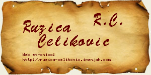 Ružica Čeliković vizit kartica